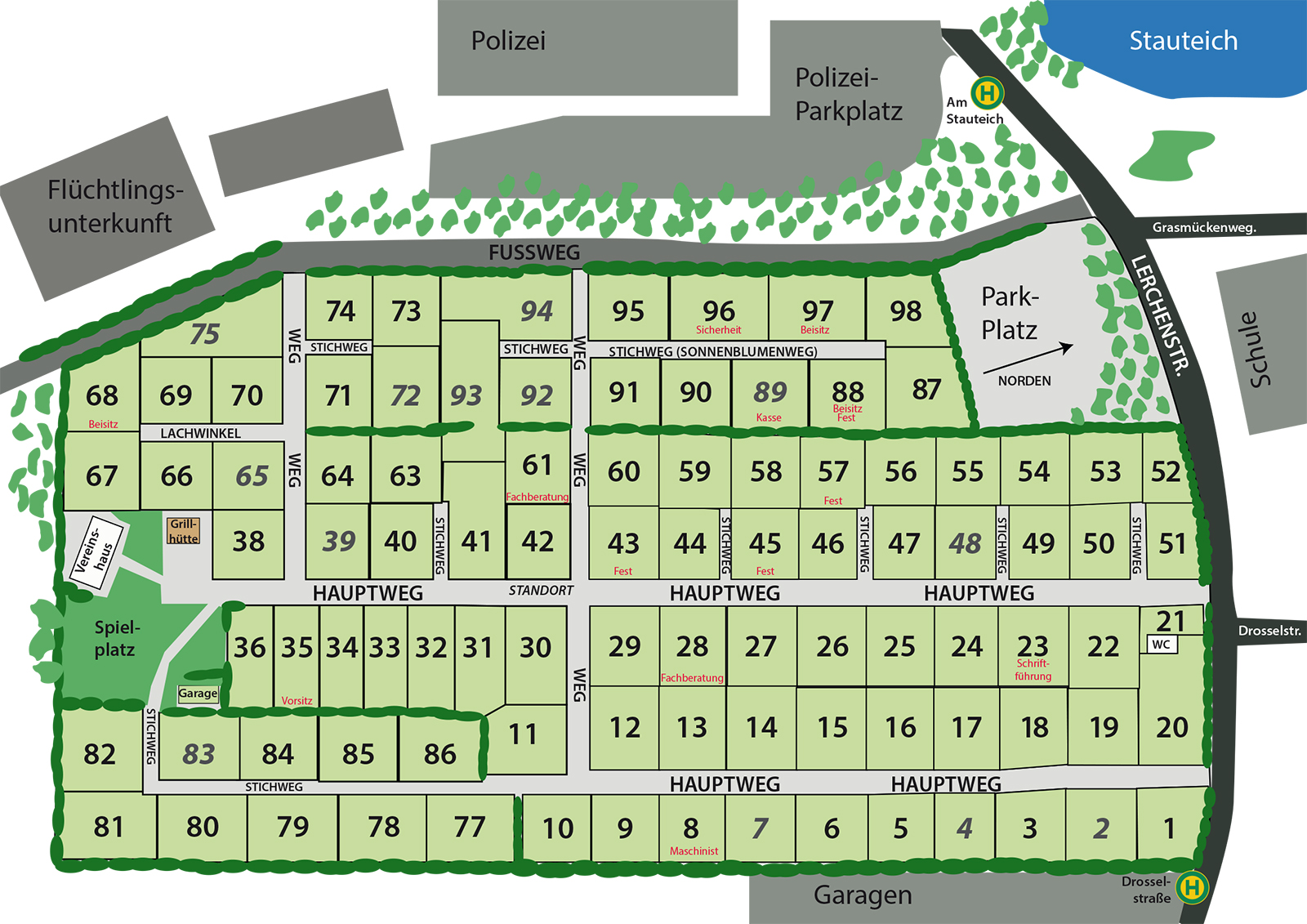 KGV Lerchenstrasse e.V. - Gartenplan